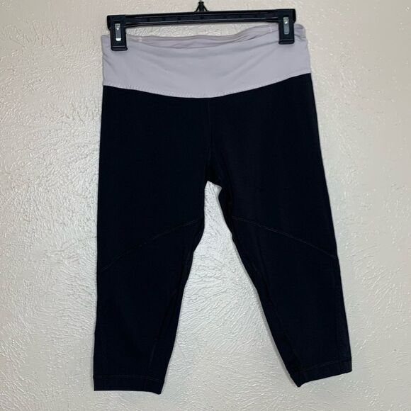 Lululemon run for it crops black pig pink - Picture 3 of 13
